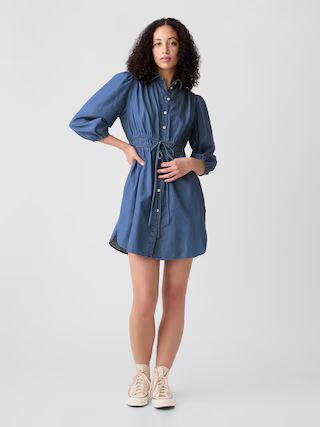 Puff Sleeve Shirtdress | Gap Factory