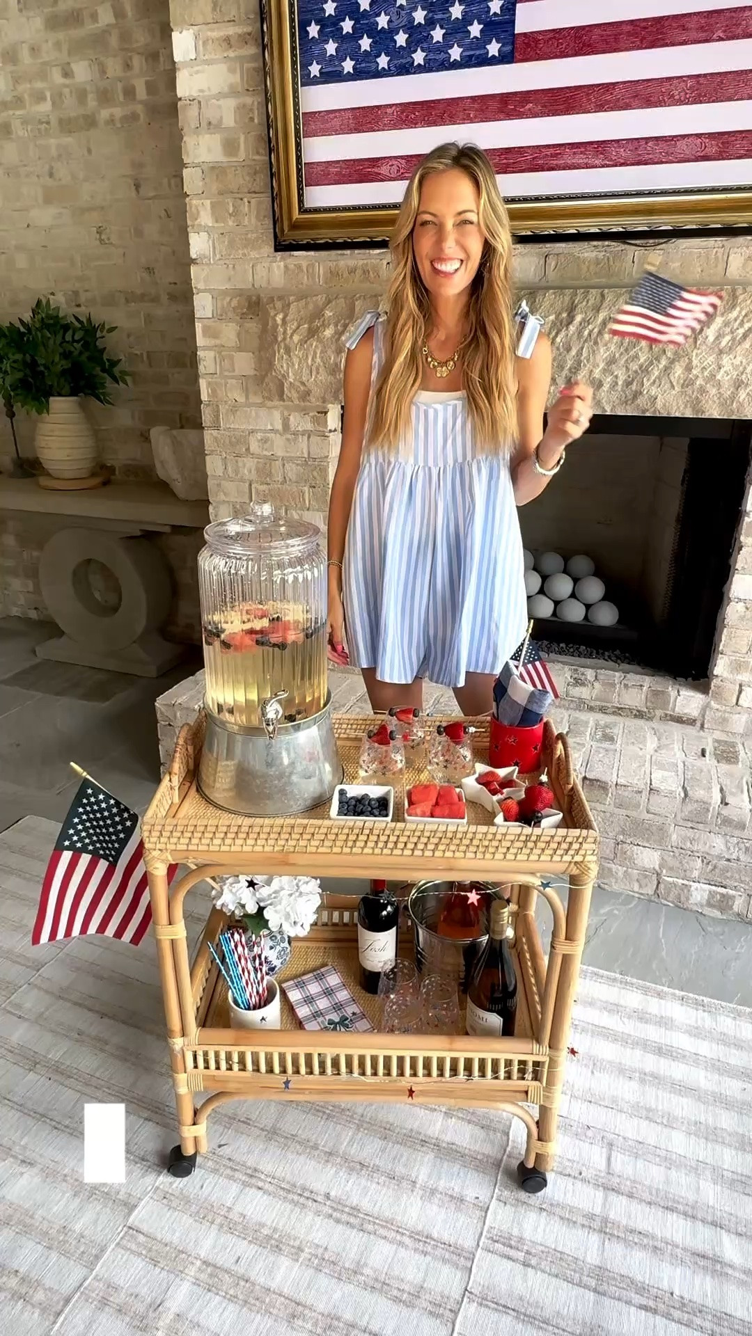 Patriotic bar cart set up!🇺🇸☀️

#LTKfoodie #LTKSeasonal #LTKHome