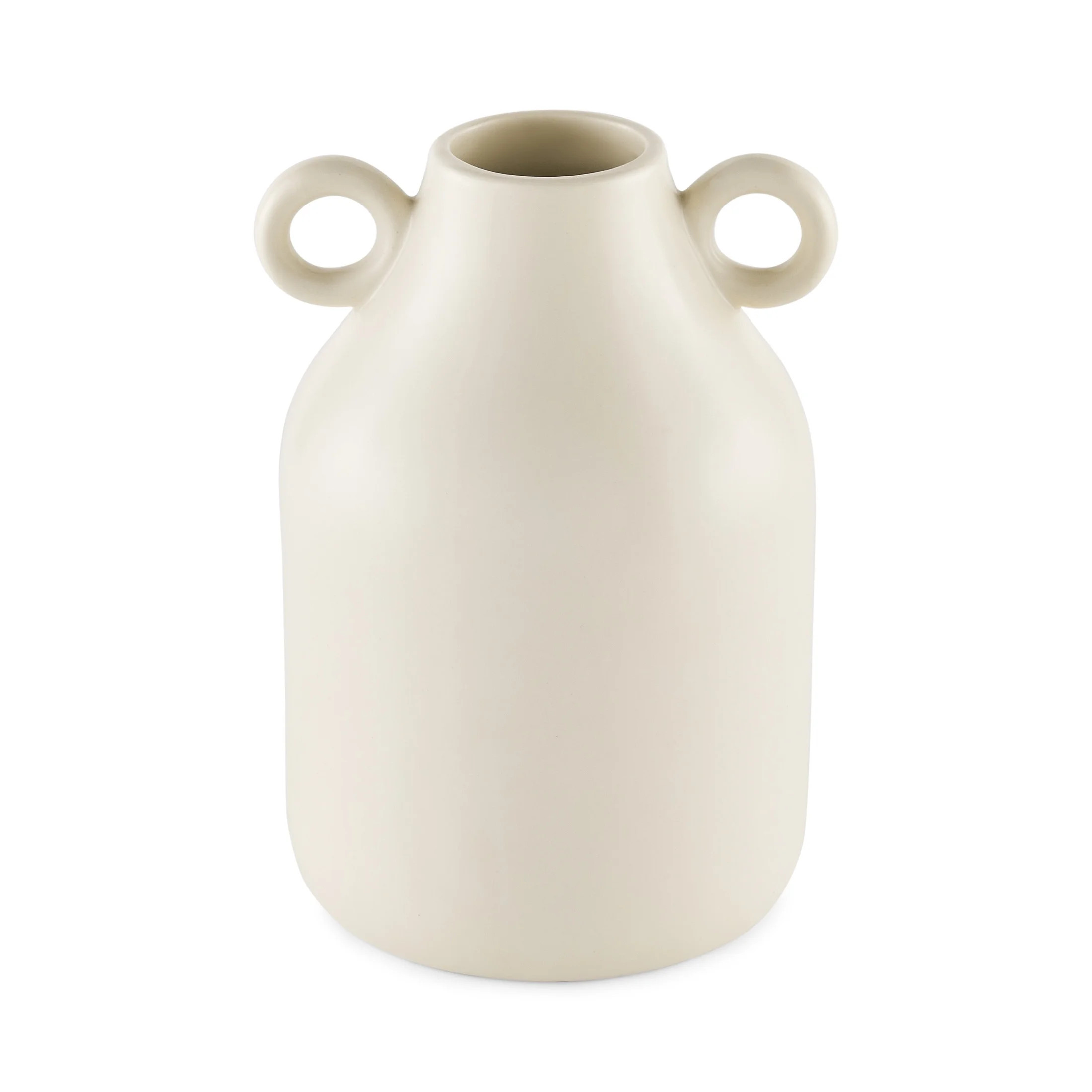 Mainstays by Becky G. & Alejandra 8" Ivory Ceramic Vase with Handles | Walmart (US)