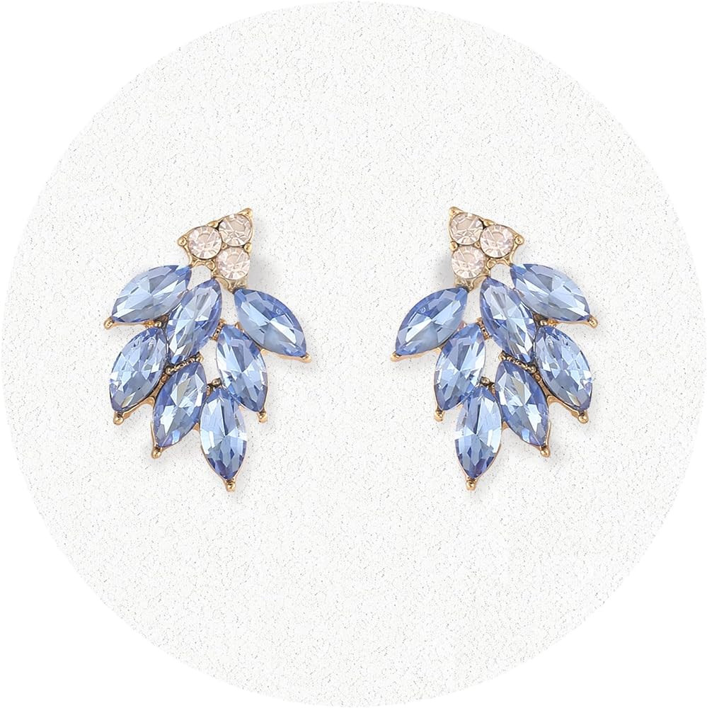 Rhinestone Stud Earrings for Women Small Dainty Crystal Cluster Drop Earrings for Girls Cute Cost... | Amazon (US)