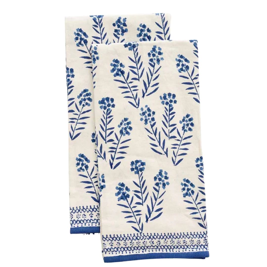 Phlox Blue Tea Towels (Set of 2) | Sea Marie Designs