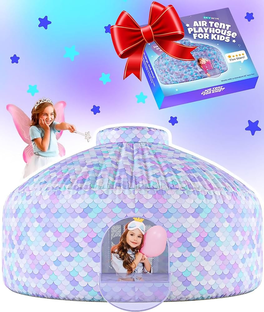 Skywin- Inflatable Tent for Kids (Mermaid) - Inflatable Air Tent Fort for Kids, Inflatable Fort S... | Amazon (US)