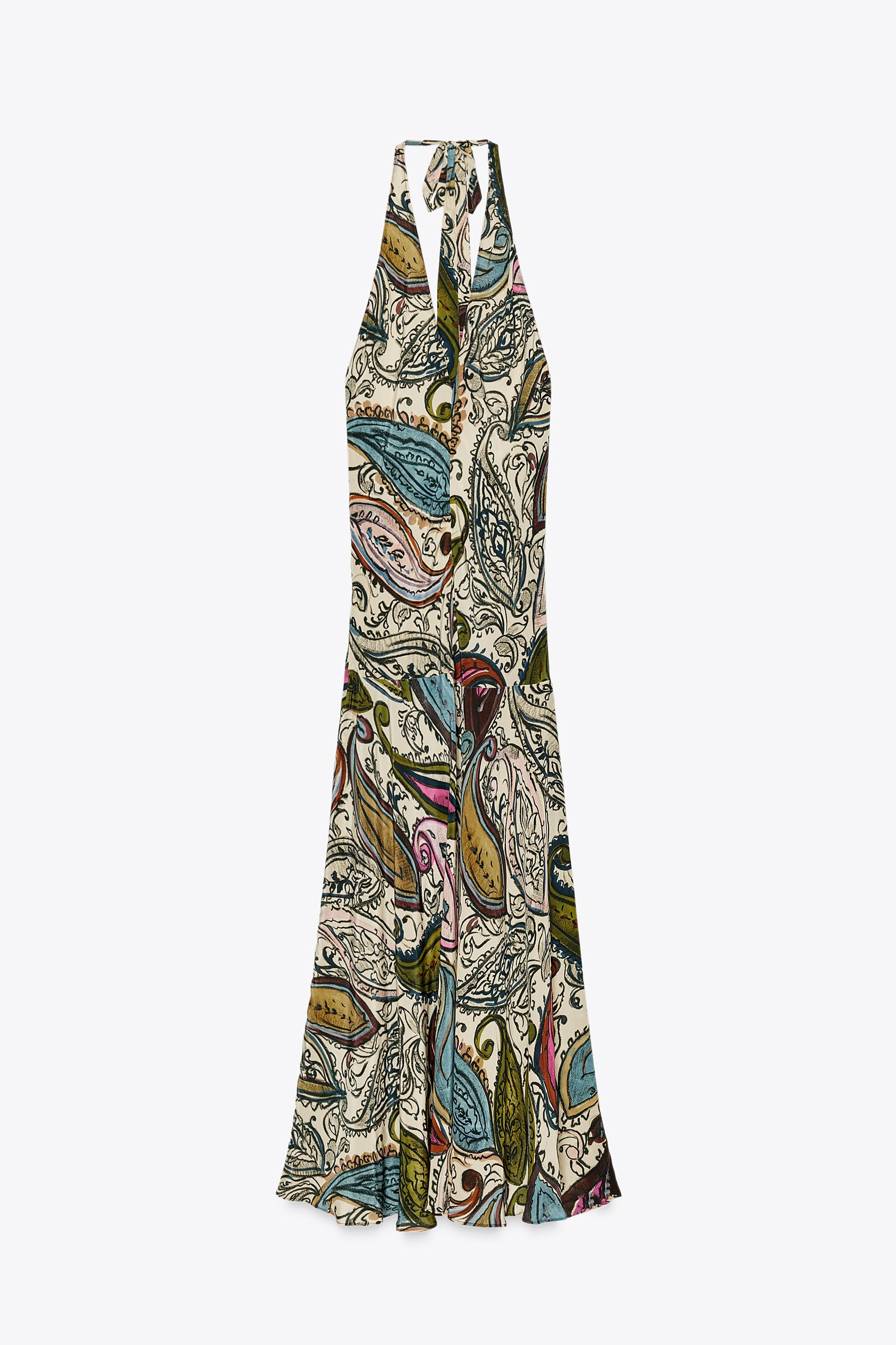 ZW COLLECTION PRINTED HALTER DRESS | Zara US