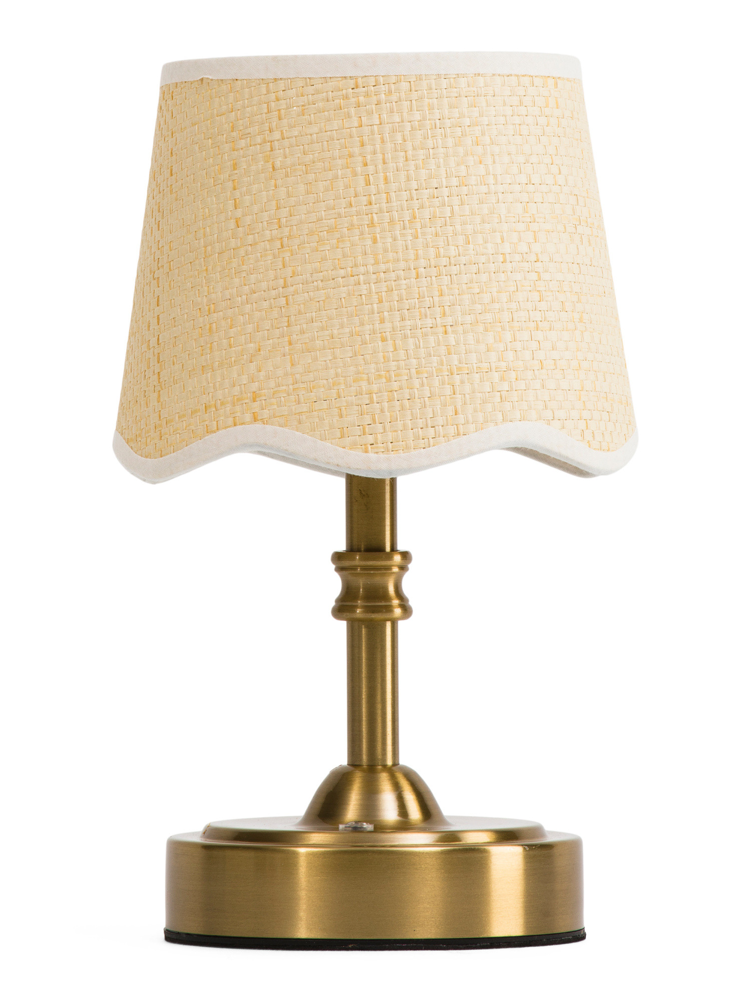 10in Scalloped Fabric Shade Rechargeable Lamp | TJ Maxx