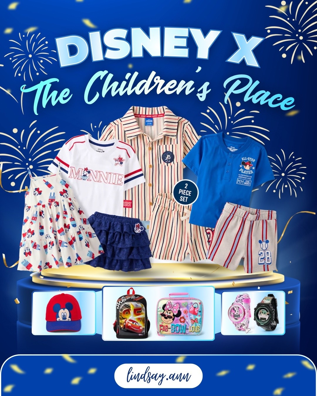 ✨ The new Disney collection at The Children’s Place is giving major summer vacation vibes ☀️ Lots of matching outfits, accessories and character styles just added online! Shop all at the 🔗