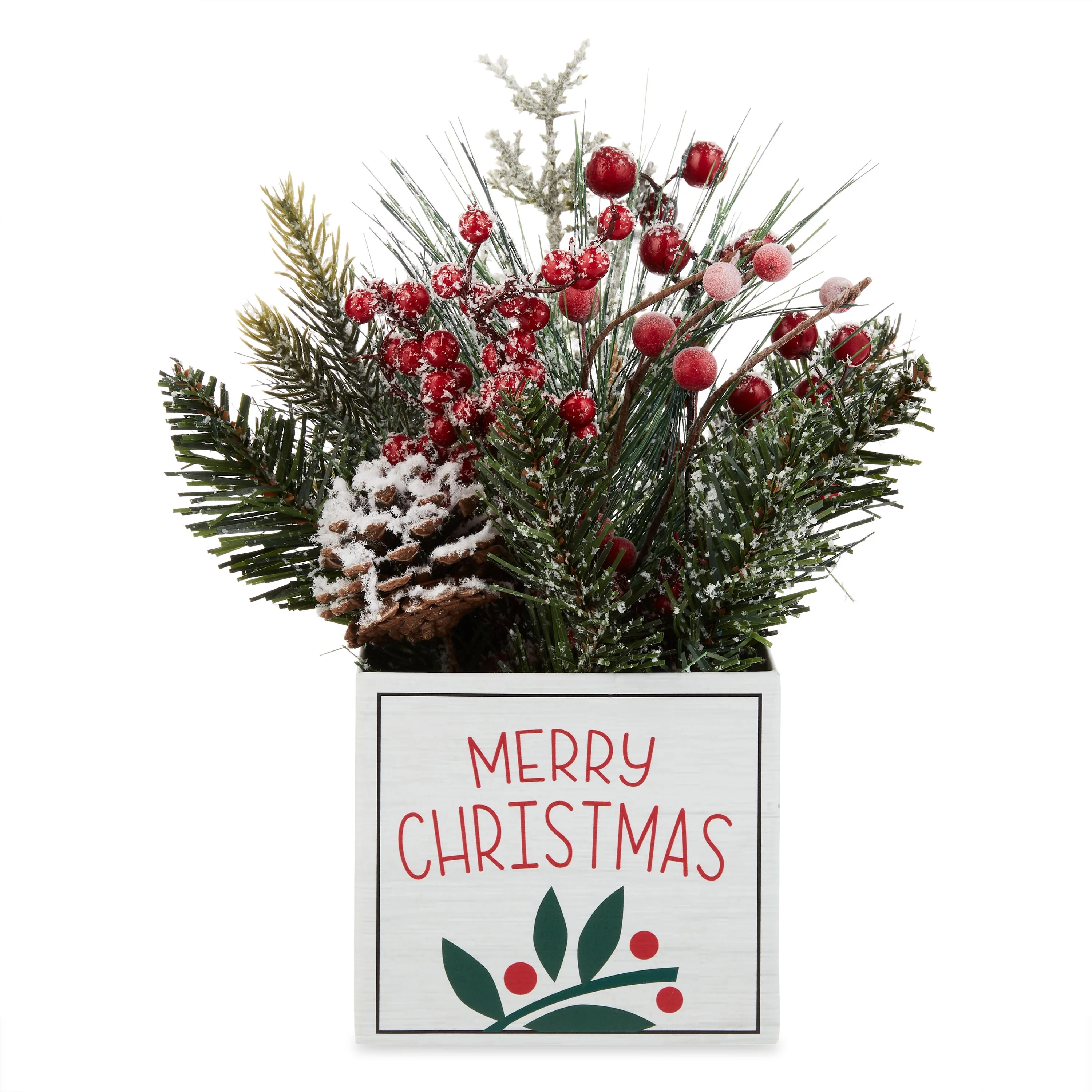 walmart holiday walmart christmas  Time Merry Christmas Greenery Box - Walmart.com | Walmart (US)