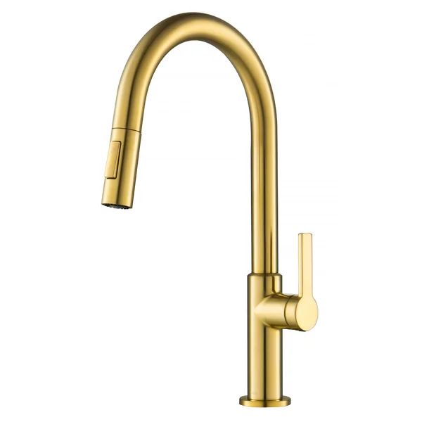 Oletto Single Handle Pull-Down Kitchen Faucet | Wayfair North America