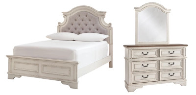 Realyn Full Panel Bed with Mirrored Dresser | Ashley