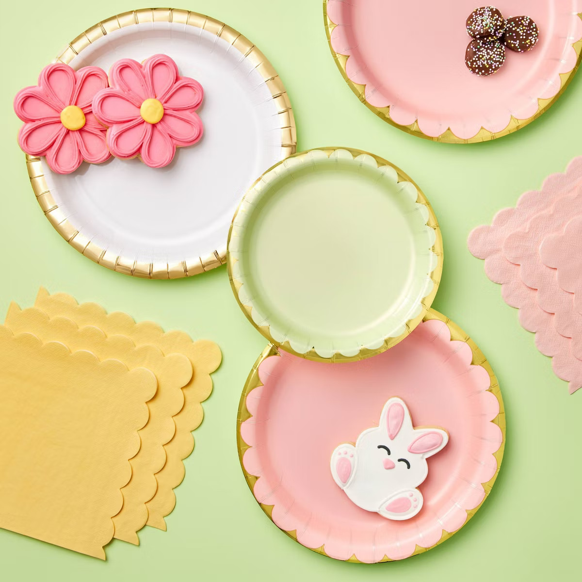 20ct Dinner Plates Gold White Solid - Spritz™ | Target