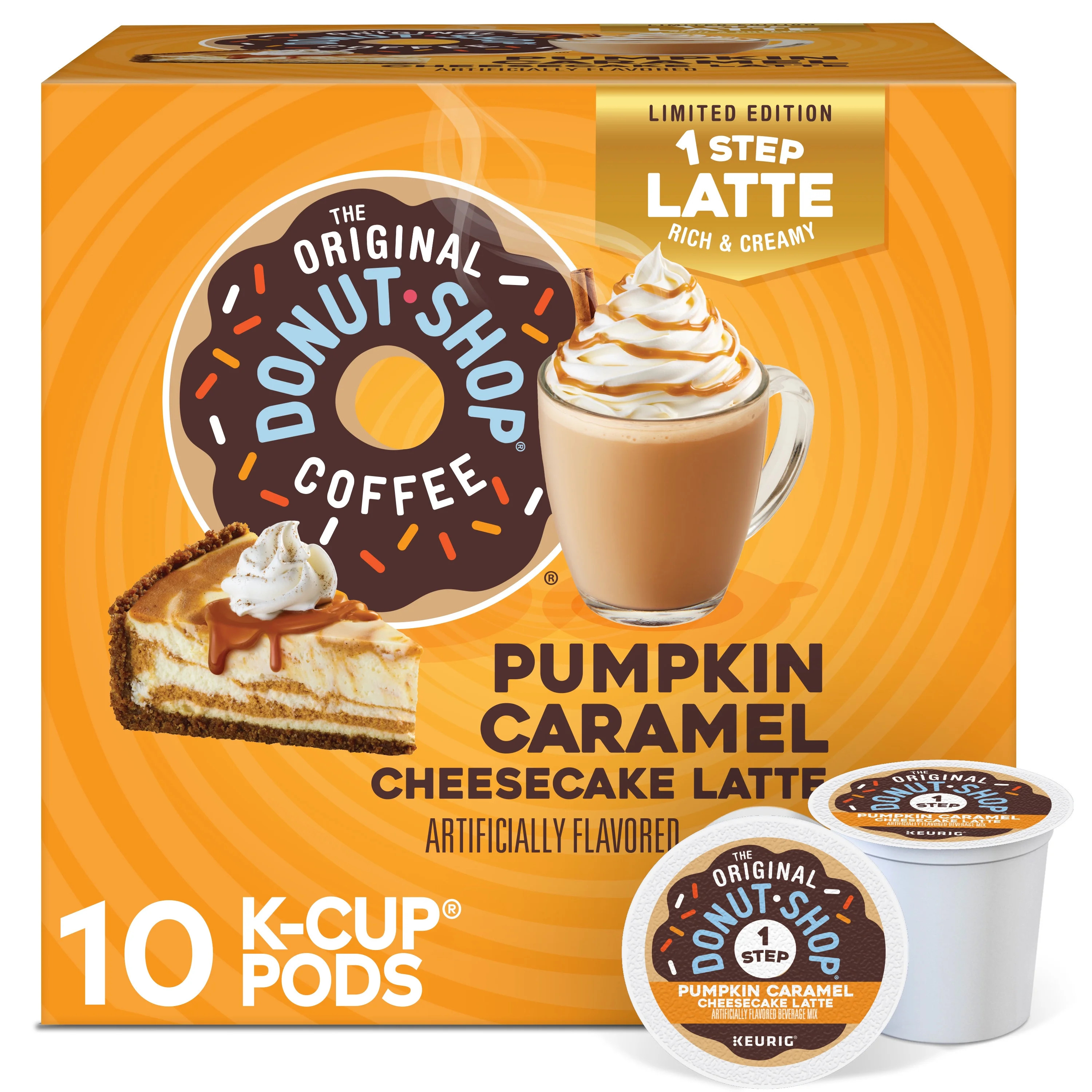 The Original Donut Shop, Pumpkin Caramel Cheesecake Latte K-Cup Coffee Pods, 10 Count | Walmart (US)
