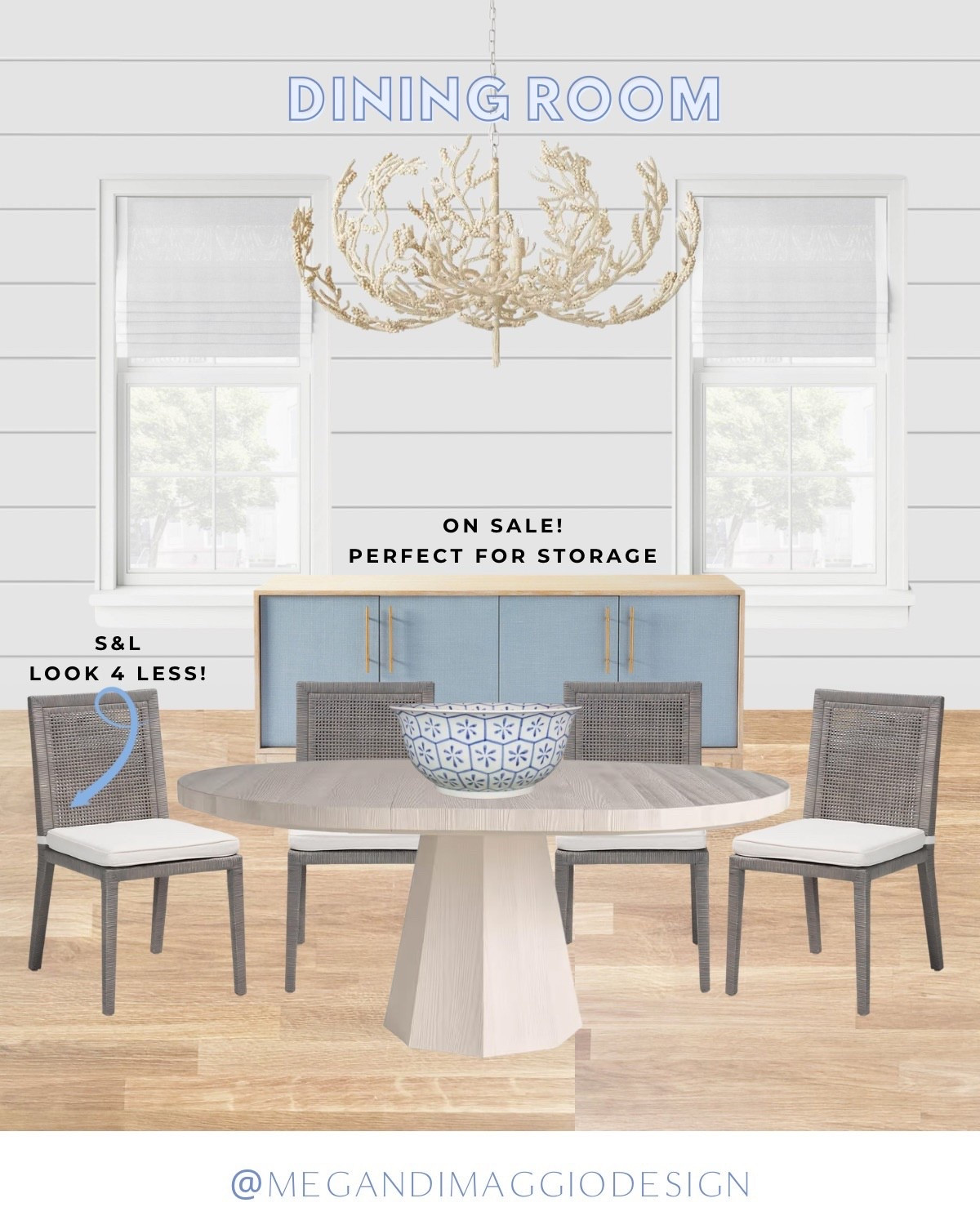 Beach house dining room mockup! I’m using these Serena & Lily mist balboa look for less dining chairs 🙌🏻 paired with this pretty extendable white oak oval dining pedestal table 😍, and wish list items (if they’re in the budget 🤞🏻) this beautiful Serena & Lily blue buffet table for storage and my all time favorite coastal chandelier!! 🤩

Also linked the dining stools I’m pairing with the open kitchen and some other affordable dining tables & chair options! 

#LTKSaleAlert #LTKHome