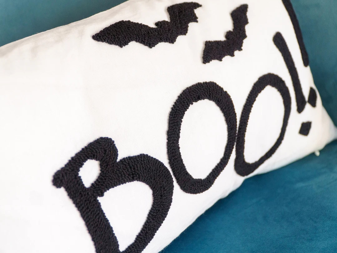 Embroidered BOO Halloween Decor Halloween Pillow Halloween - Etsy | Etsy (US)