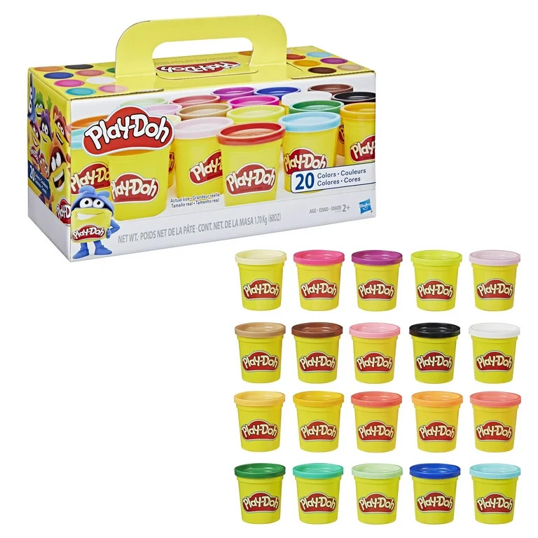 Play-Doh Super Color 20-Pack of 3-Ounce Cans, Kids Toys for Ages 2+, Arts and Crafts for Kids - W... | Walmart (US)
