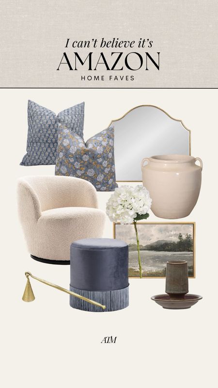 Amazon Home finds + faves!

amazon home, amazon finds, amazon furniture, amazon favorites, accent chair, boucle accent chair, mirror, vase, faux hydrangeas, ottoman, match striker, snuffer, home decor 

#LTKhome