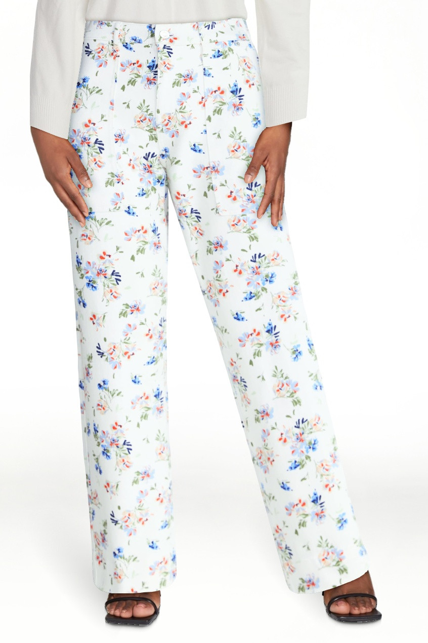 Free Assembly Women's Floral Pants with Chop Pockets, Sizes XS-XXL | Walmart (US)