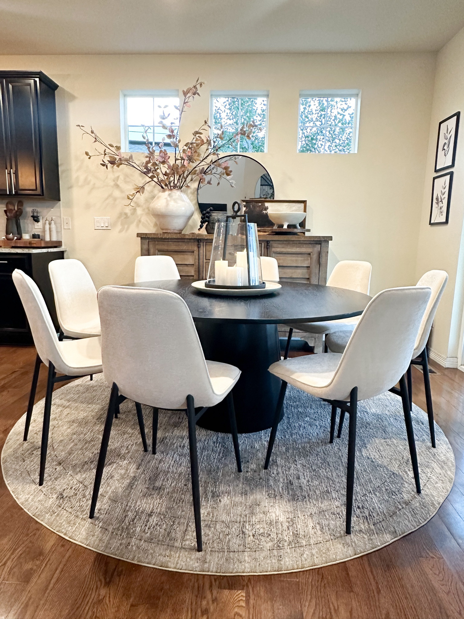 New dining chairs!  I was able to fit a set of 8 around this 60” dining table!  

#LTKHome