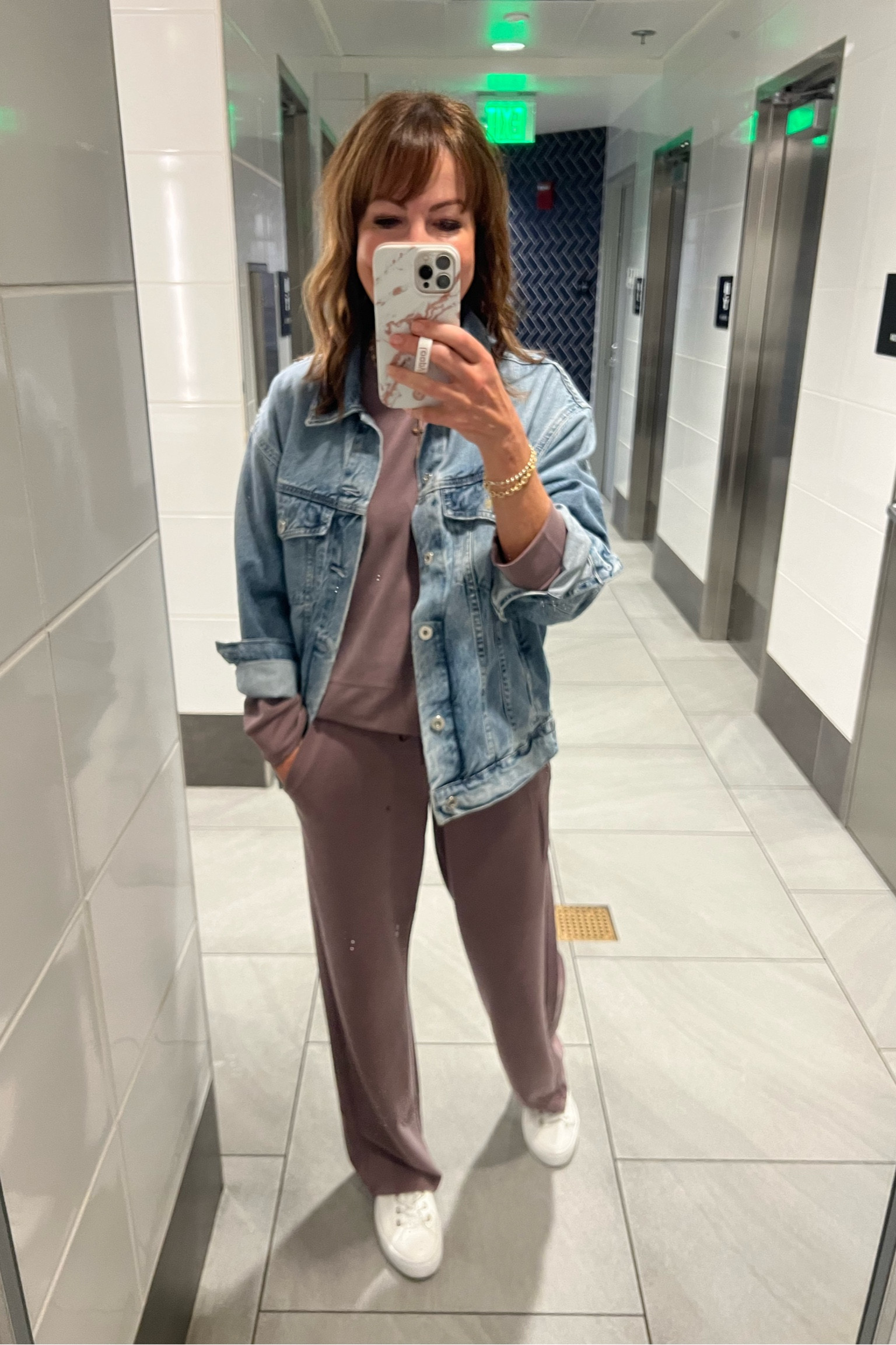 Travel #ootd! Off to Greece!! Love this super soft set! Also wearing my comfort sneakers and soft denim jacket! 

AG denim jacket, Athleta set, travel set, travel outfit, Paul Green sneakers, Super Feet insoles 

#LTKTravel #LTKStyleTip #LTKOver40