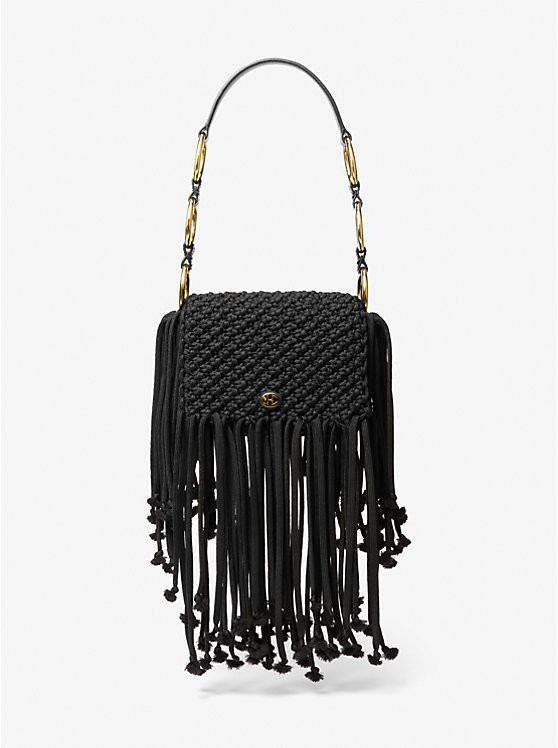 Marissa Medium Hand-Woven Macramé Shoulder Bag | Michael Kors US