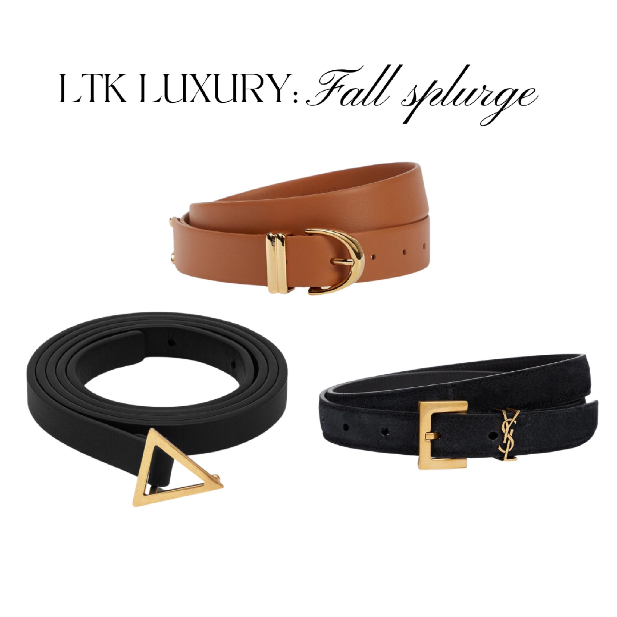 Splurge worthy belts ❤️‍🔥

We’re so happy you’re on our page full of life’s little luxuries 

Designer hand bag, designer must haves, prada, gucci , hermes, Balmain, Louis Vuitton, Saint Laurent, versace, Valentino, dior, handbags, makeup, luxury, splurge worthy, YSL

Follow my shop @ltkluxury on the @shop.LTK app to shop this post and get my exclusive app-only content!

#liketkit 
@shop.ltk
https://liketk.it/3T363 