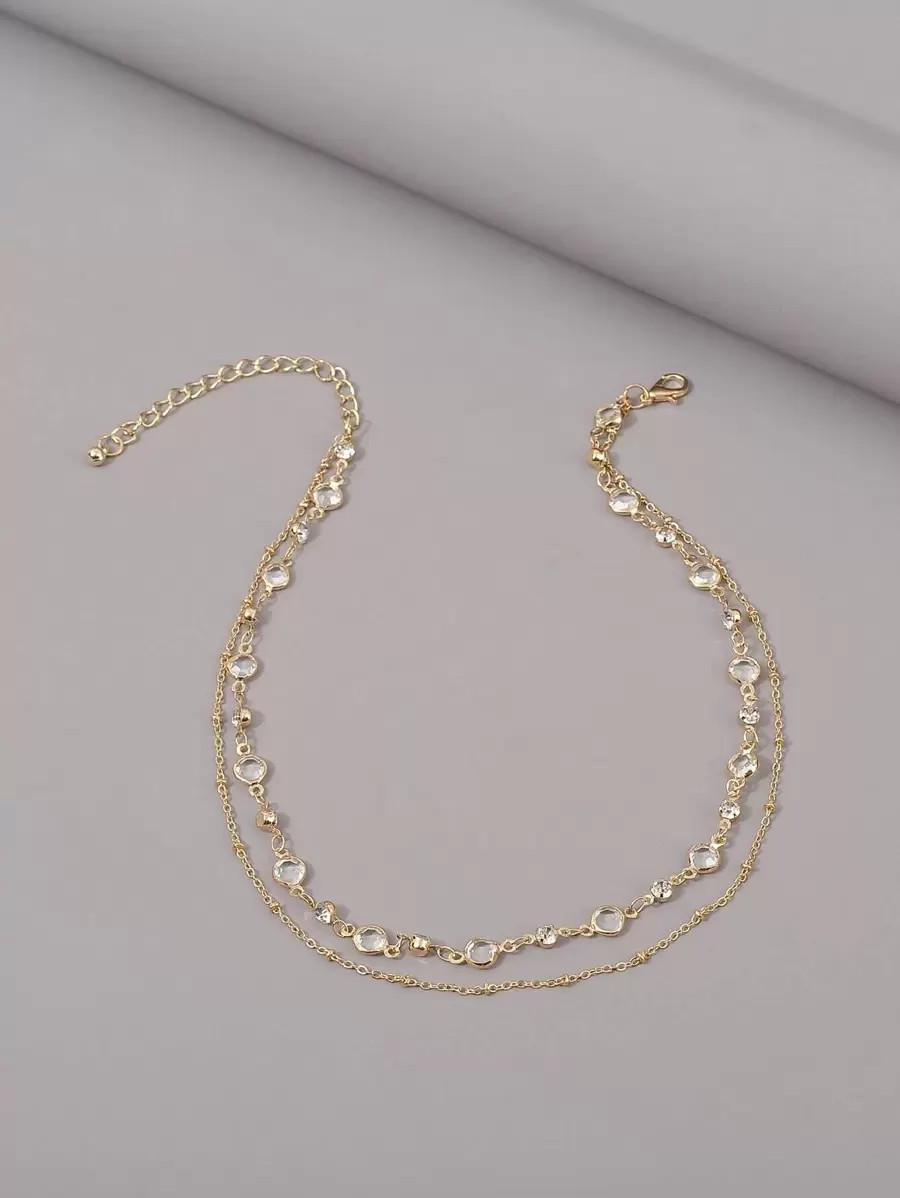 Rhinestone Decor Layered Necklace | SHEIN