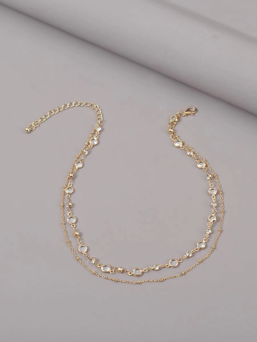 Rhinestone Decor Layered Necklace | SHEIN