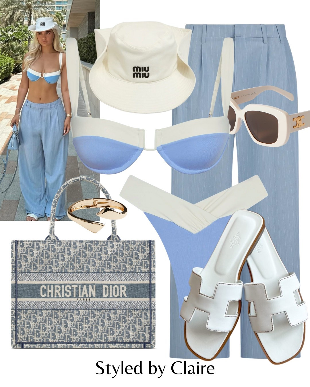 Styling Maebe store & Mondays swimwear🦋
Tags: blue bikini two tone top bottoms poolside Dubai st tropez pinstripe trousers baby blue miu miu cowboy hat Dior tote bag fashion summer inspo outfit ideas holiday vacation Maldives chic women’s luxury euro summer 

#LTKsummer #LTKswimwear #LTKstyletip