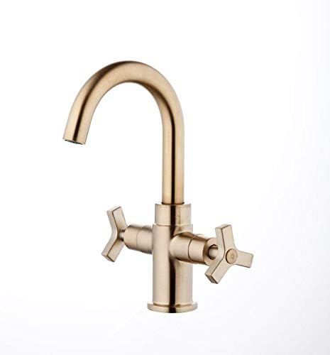 Derengge F-0081-CS Two-Handle Single Hole Bathroom Sink Faucet,Brushed Gold Finished | Amazon (US)