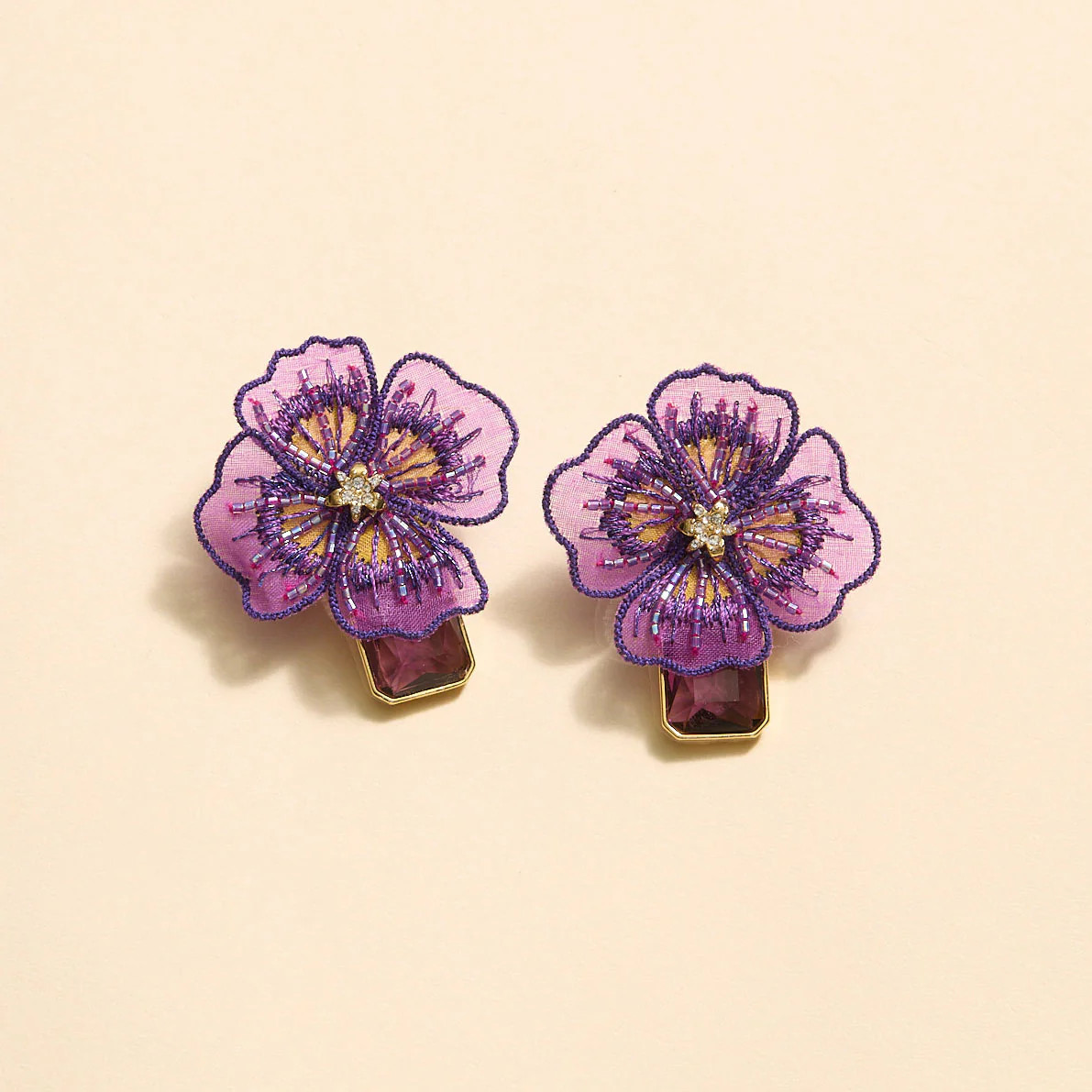 Julian Earrings Purple | Mignonne Gavigan