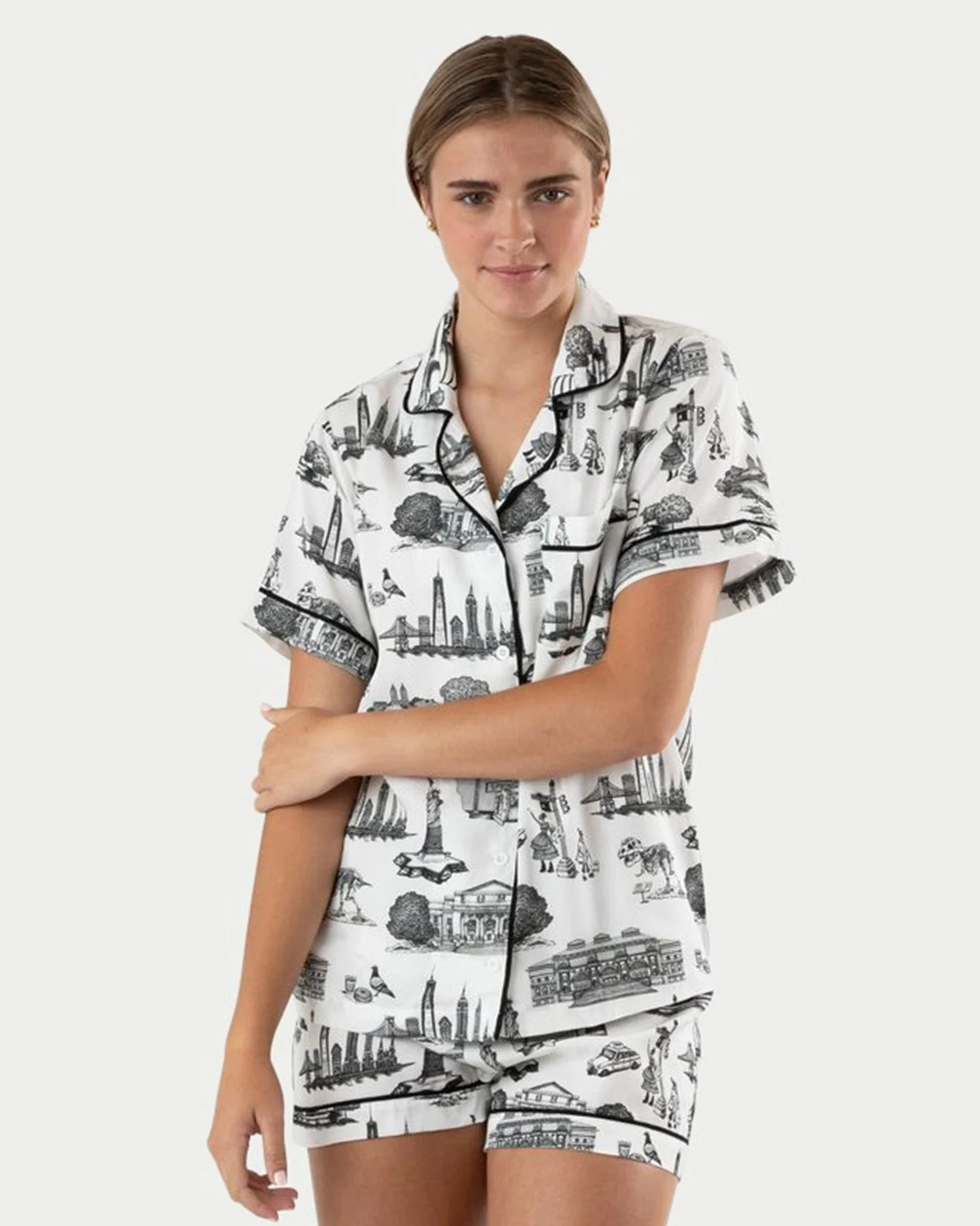 New York Toile Pajama Shorts Set | Katie Kime Inc