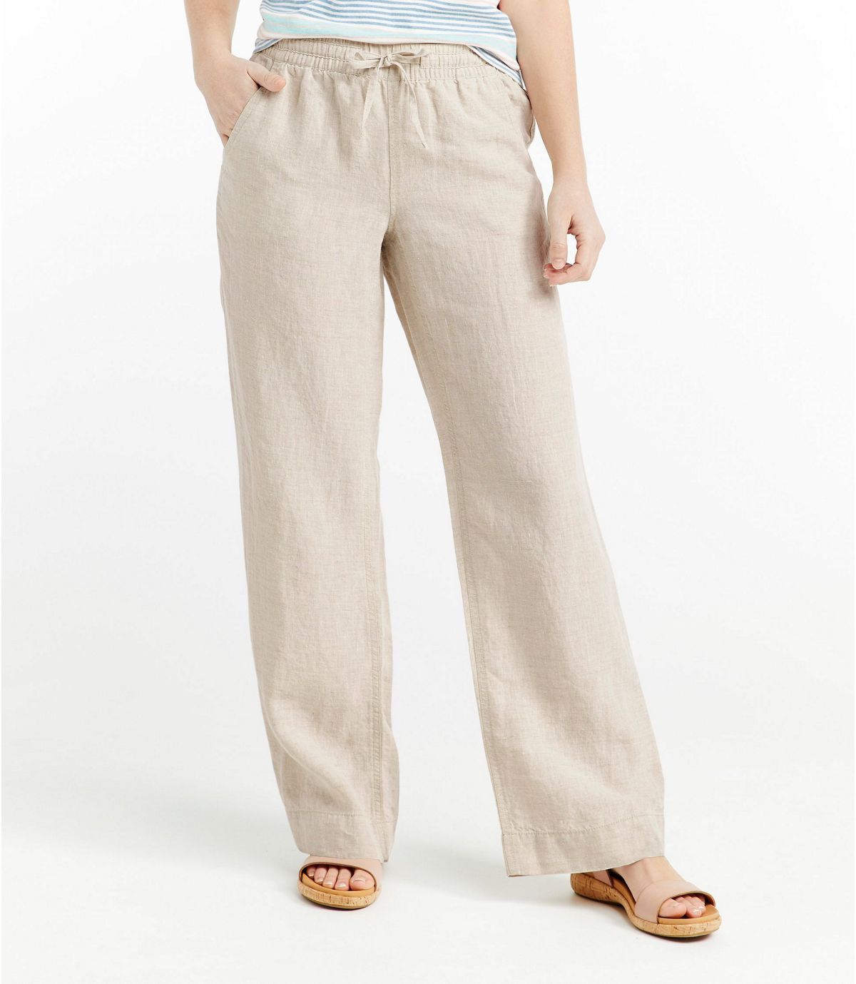 Women's Premium Washable Linen Pull-On Pants | Pants at L.L.Bean | L.L. Bean