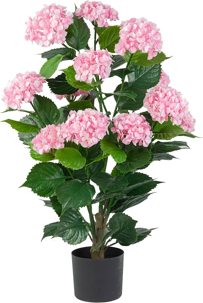 Naturae Decor Pink Hydrangea Tree - Lifelike Artificial Indoor and Outdoor Flower Tree - UV Resis... | Amazon (US)