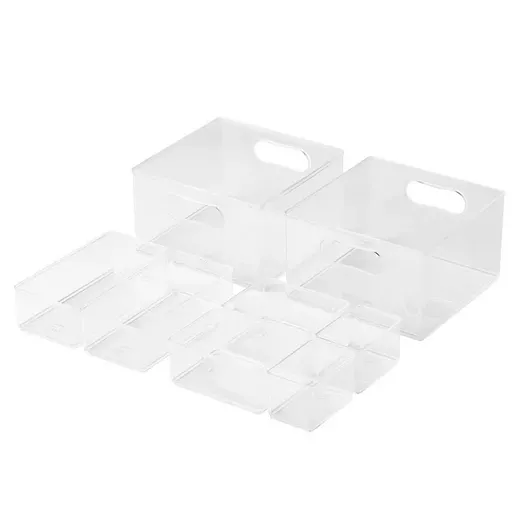 Simplehouseware Freezer Organizer Storage Bins, Clear, Set of 8