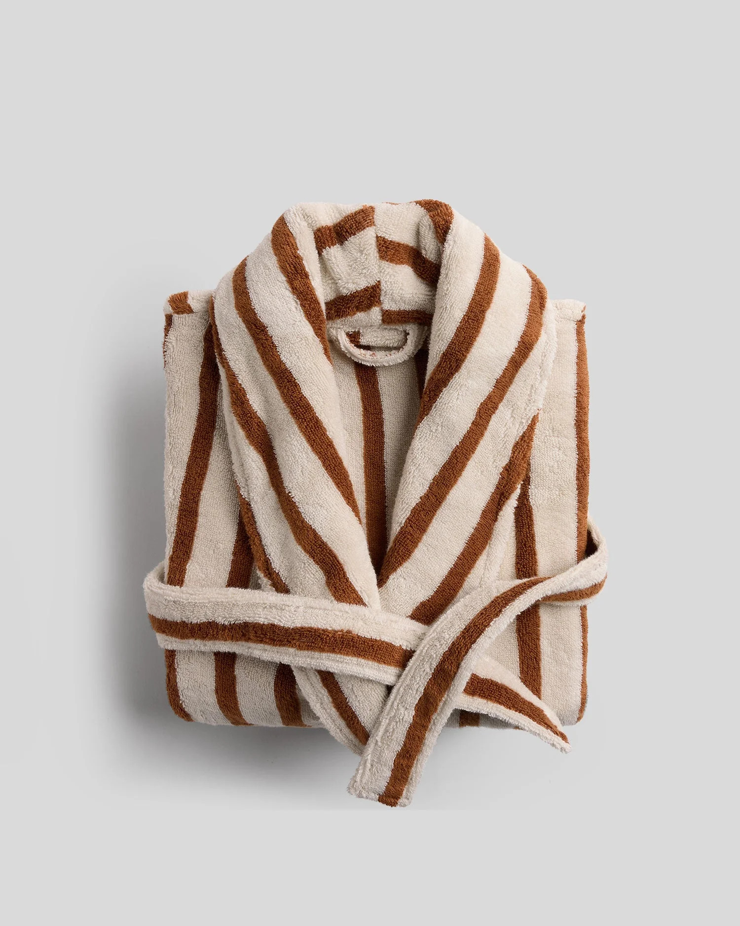 Terry Stripe Robe (Bone and Tobacco) | Parachute