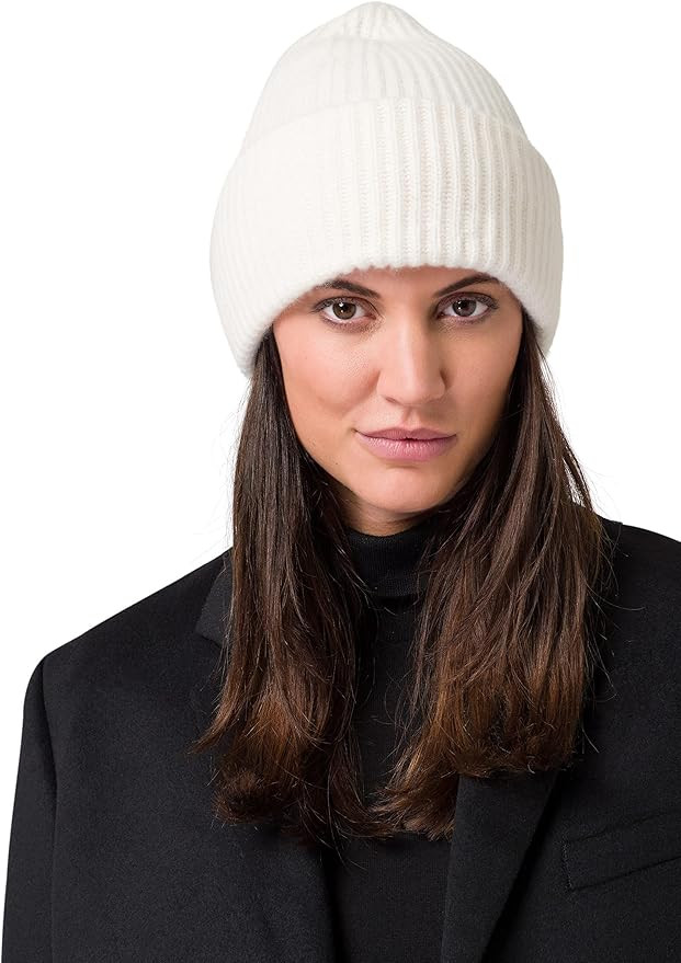 Women’s Chunky Knit Beanie, 100% Cashmere, Soft & Stretchy, Warm Hat for Autumn, Winter, Spring | Amazon (US)