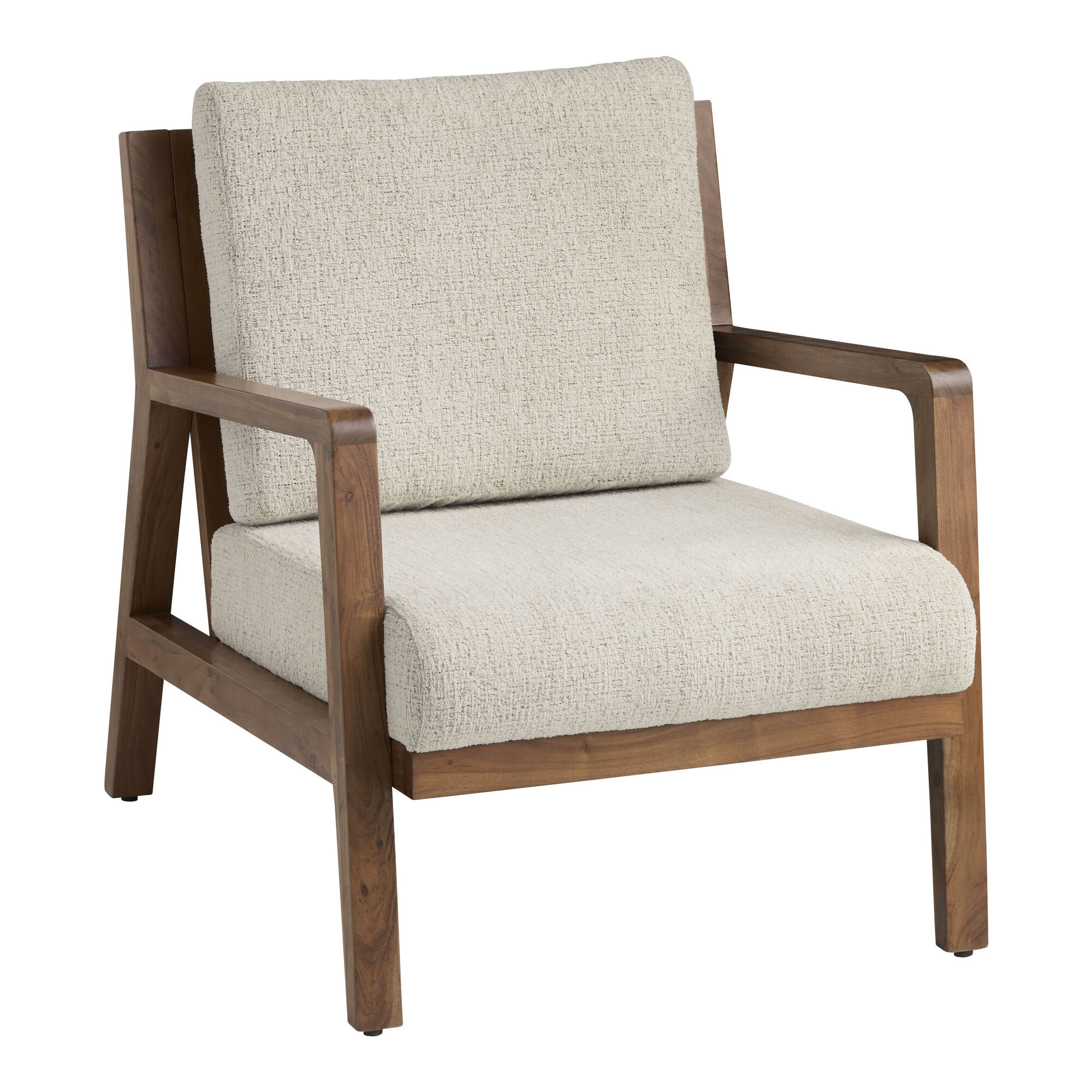 Delaney Dark Pecan Upholstered Chair | World Market