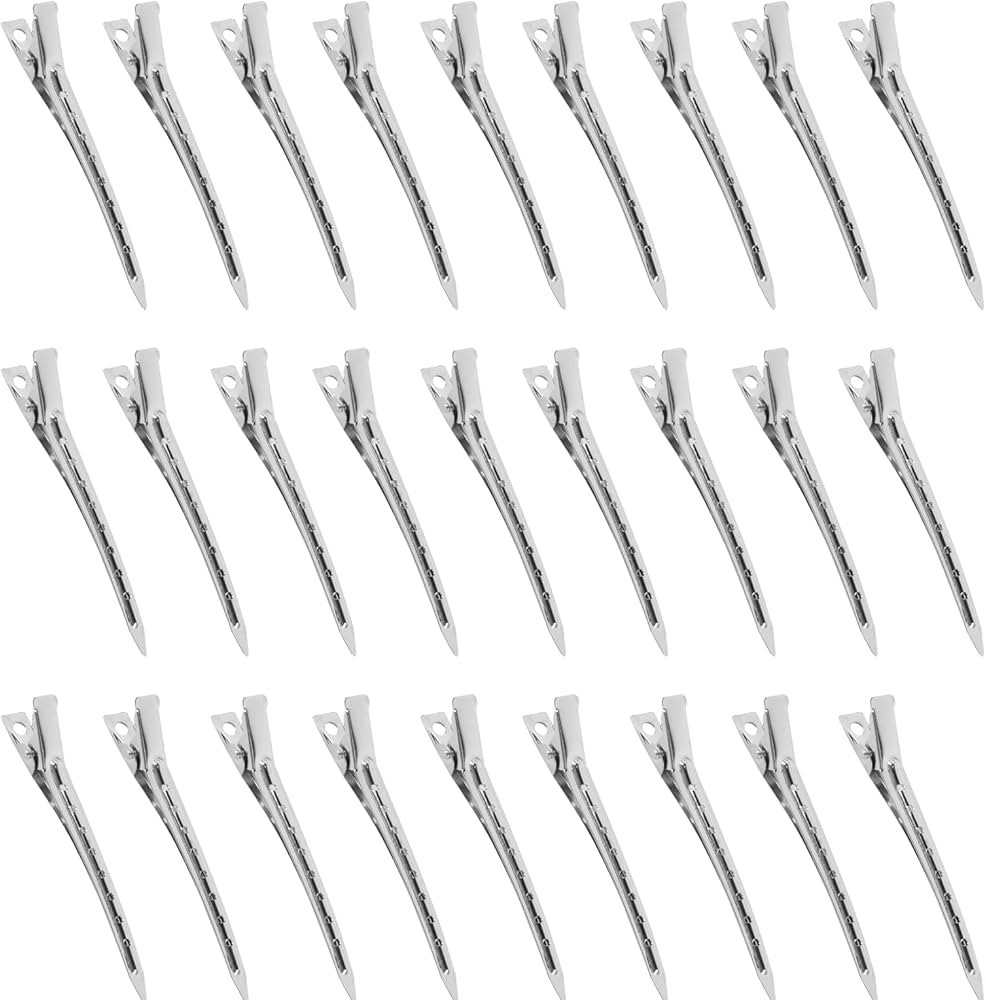 36 x Hair Clips for Styling, 3.5" Duck Bill Clips, Pin Curl Metal Sectioning Rollers, Long Roller... | Amazon (UK)