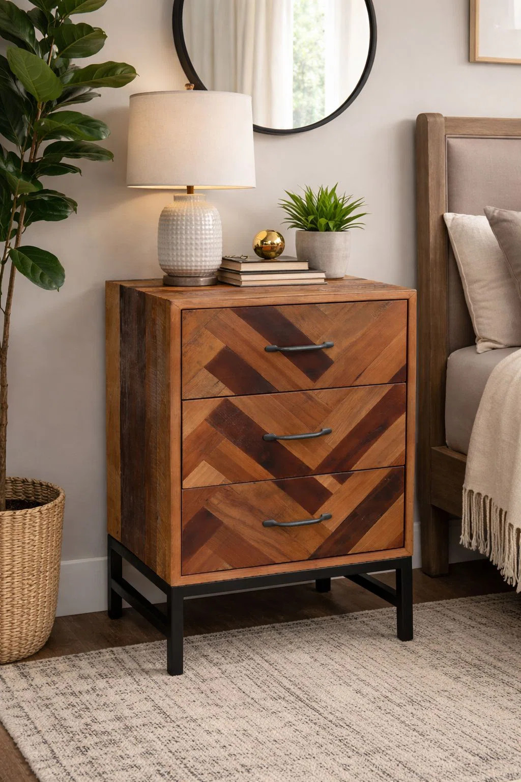Kaneisha 20'' W Oak Wood Nightstand | Wayfair North America