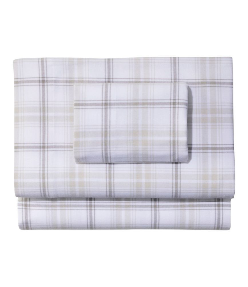 Ultrasoft Comfort Flannel Sheet Set, Plaid Frost Gray King Cases L.L.Bean | L.L. Bean
