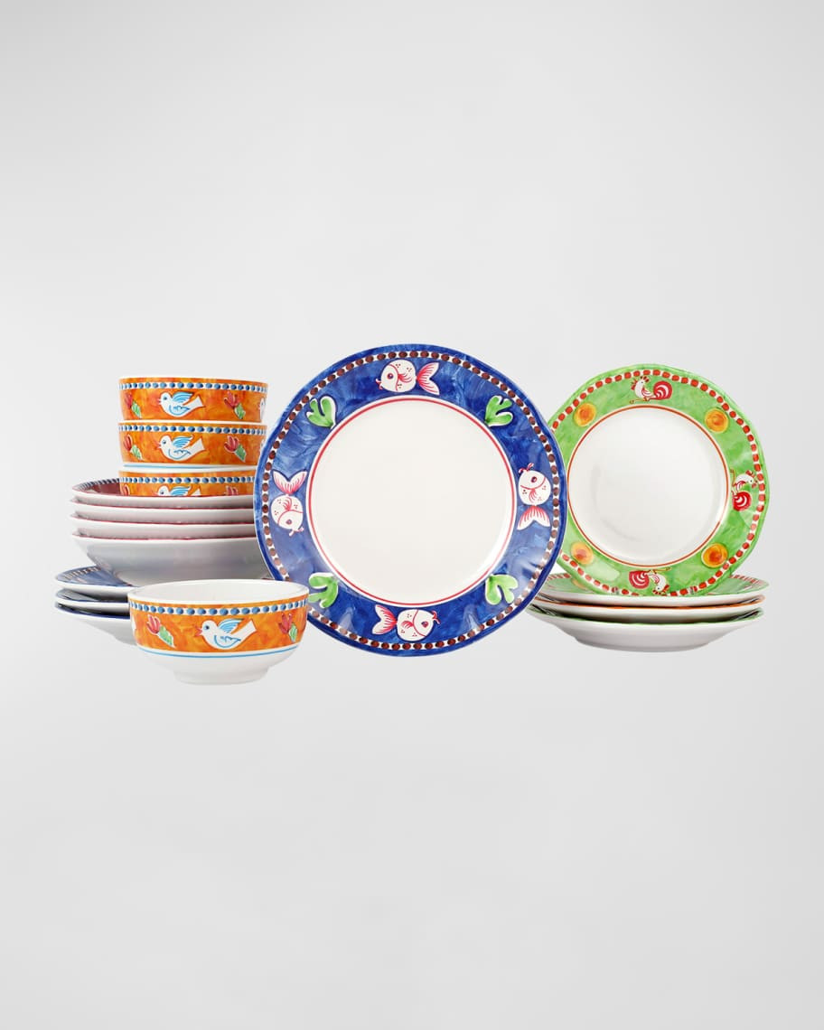 16-Piece Melamine Campagna Dinnerware Set | Neiman Marcus