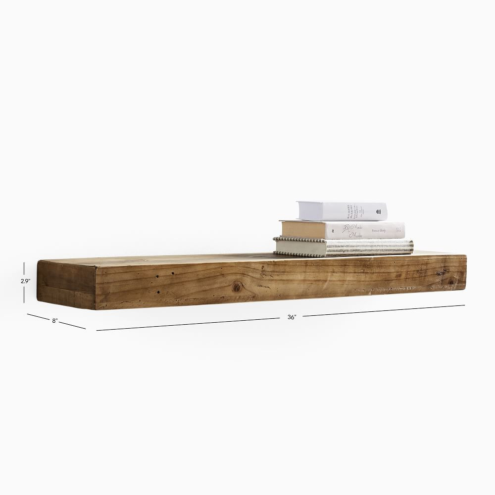 Reclaimed Wood Floating Shelf- 3 Ft, Reclaimed Pine | West Elm (US)