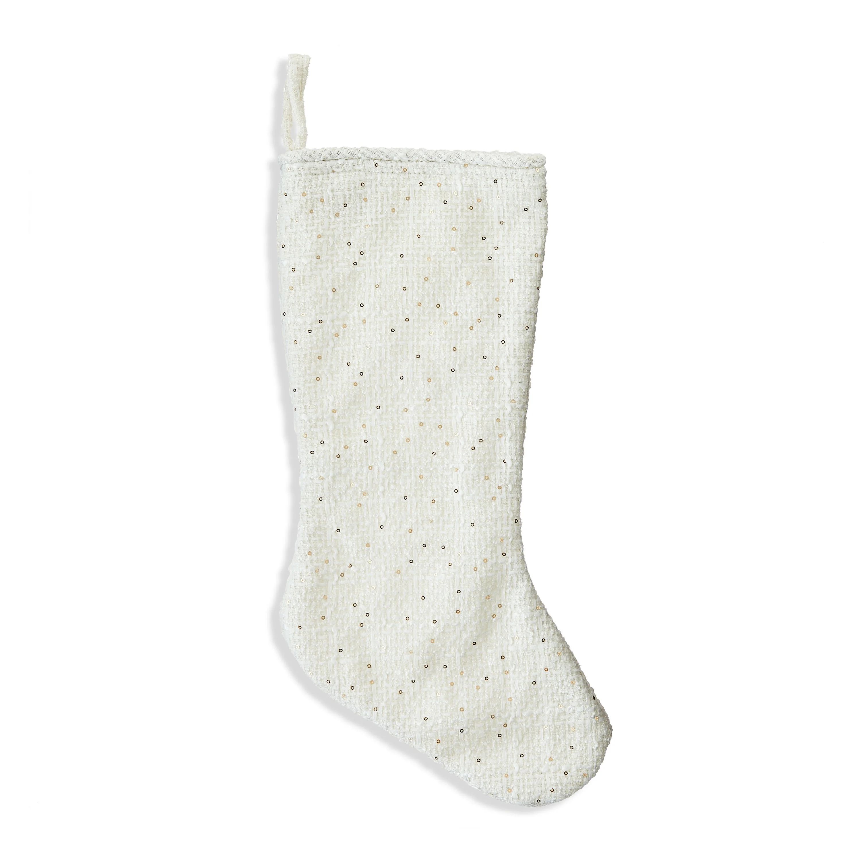 My Texas House, White Sequined Christmas Stocking Decoration, 20 inch | Walmart (US)