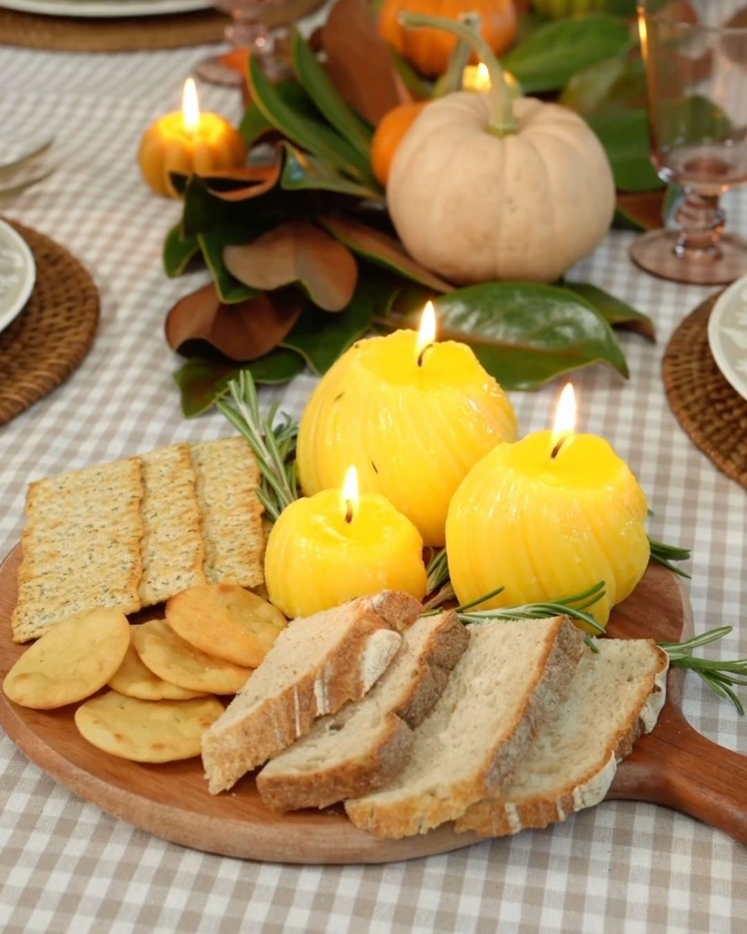 Butter candle time and I linked every single thing I used, including the wicks! It's such a surprisingly easy and stunning detail for any dinner table. You have to try it!

hosting hack, beeswax wicks, gingham tablecloth, candle molds, dinner party styling, unique food presentation, cozy dining

#LTKHome #LTKfoodie #LTKSeasonal
