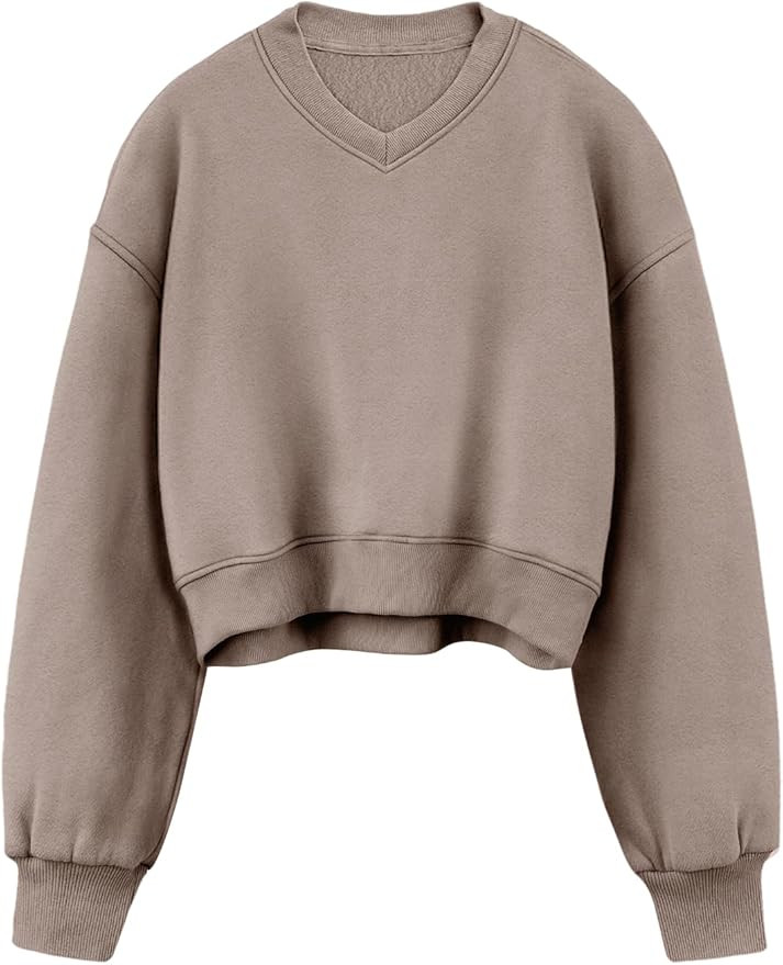 AUTOMET Womens Cropped Sweatshirts Hoodies Long Sleeves Pullover Fleece Crop Tops Fall Fashion Ou... | Amazon (US)