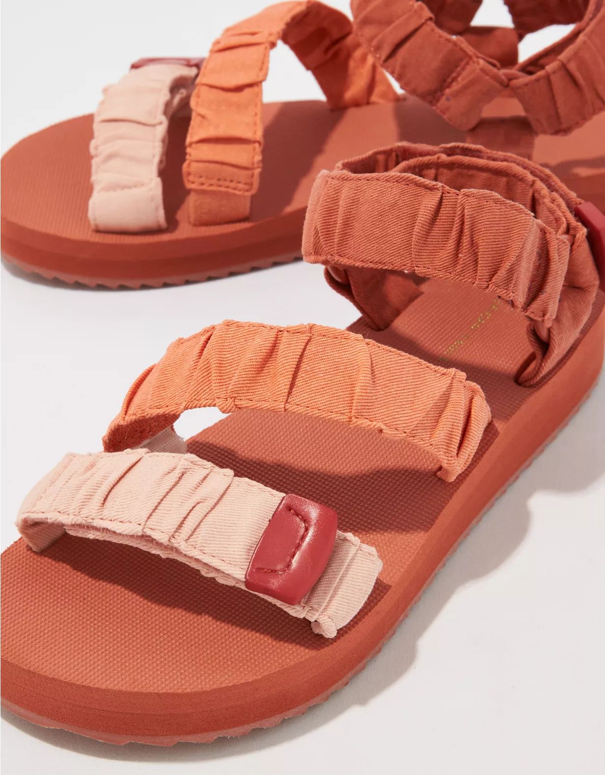 AE Ruched Open-Toe Sandal | American Eagle Outfitters (US & CA)