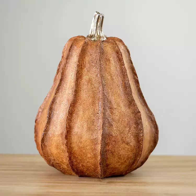 Textured Brown Pumpkin Statue, 13 in. | Kirkland's Home