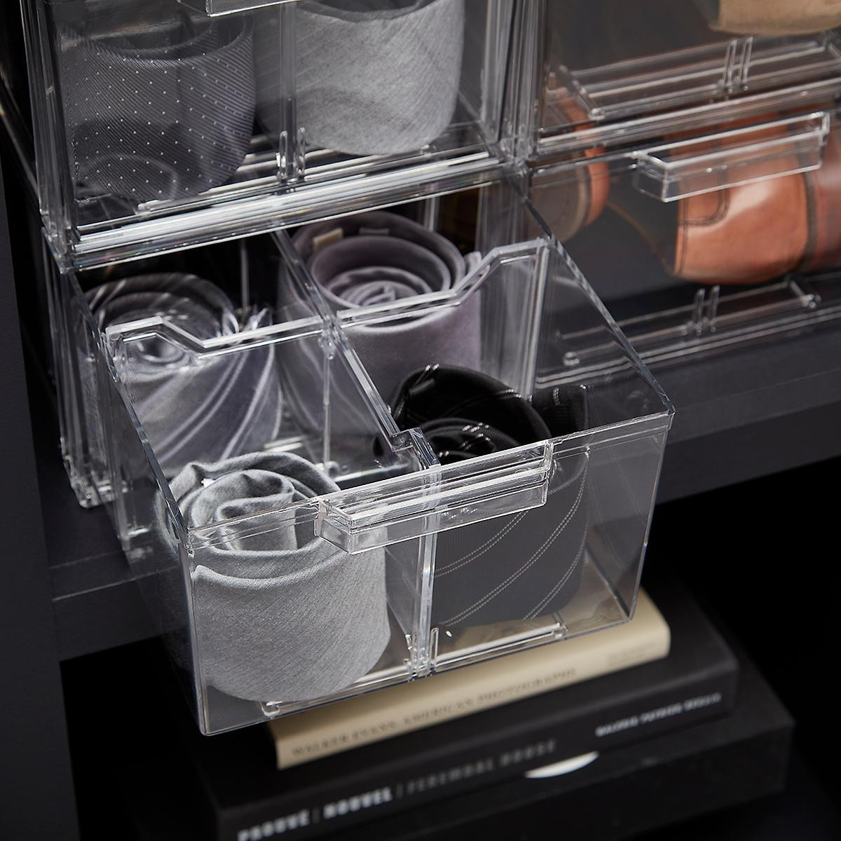 Clear Stackable Large Shoe Drawer | The Container Store