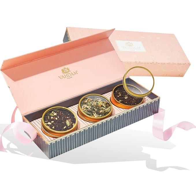 VAHDAM, BLUSH - Assorted Tea Gift Set, 3 Teas (45+ Servings) in Presentation Box | Premium Tea Gi... | Amazon (US)