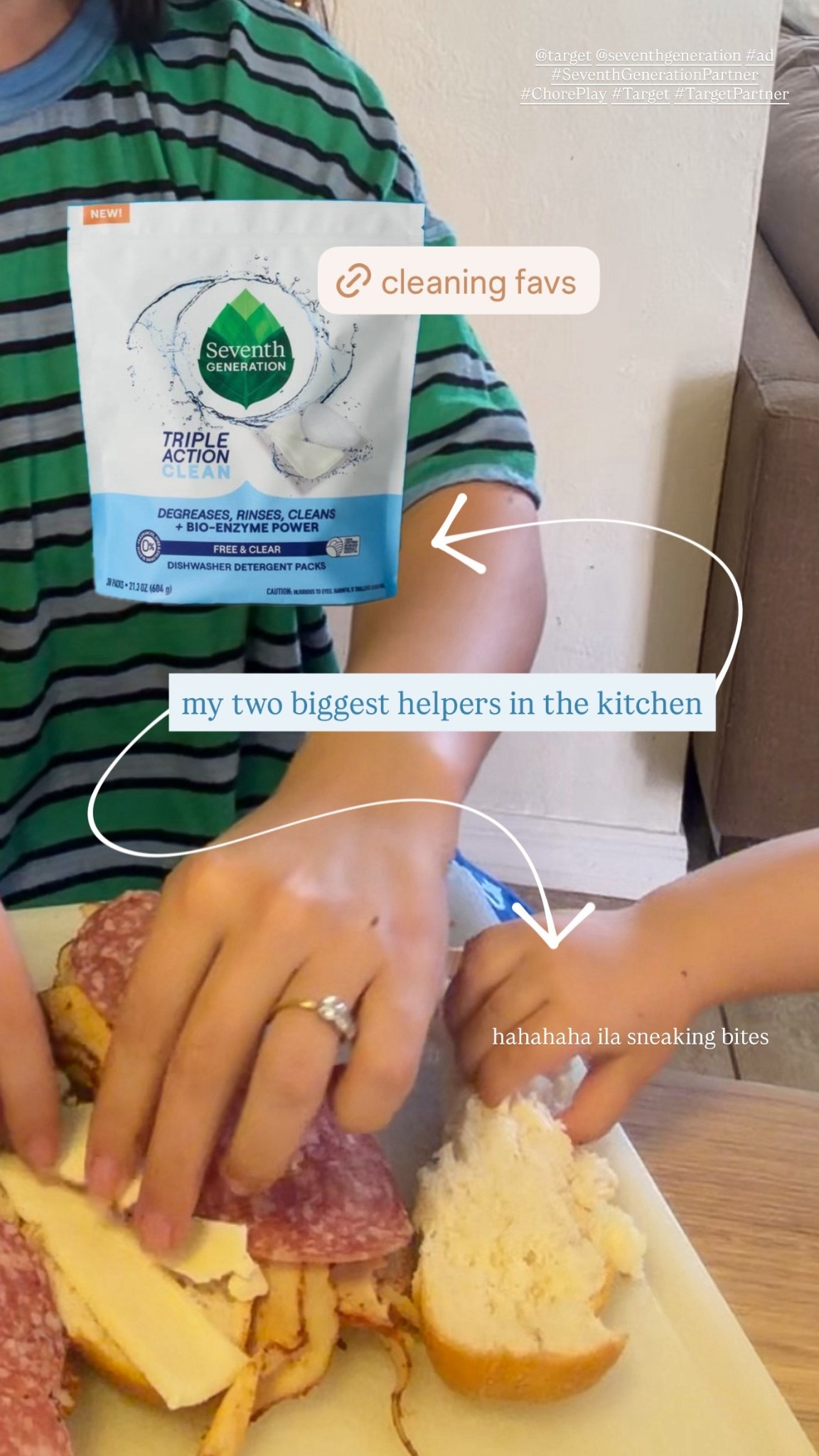 #SeventhGenerationPartner #TargetPartner #AD Not mad about not doing chores for six weeks but we were due for a restock on our @seventhgeneration products available @Target. Seventh Generation Triple Action Clean dishwasher packs cut grease, rinses clean, and tackle my toughest messes. #ChorePlay #Target @shop.ltk #liketkit 