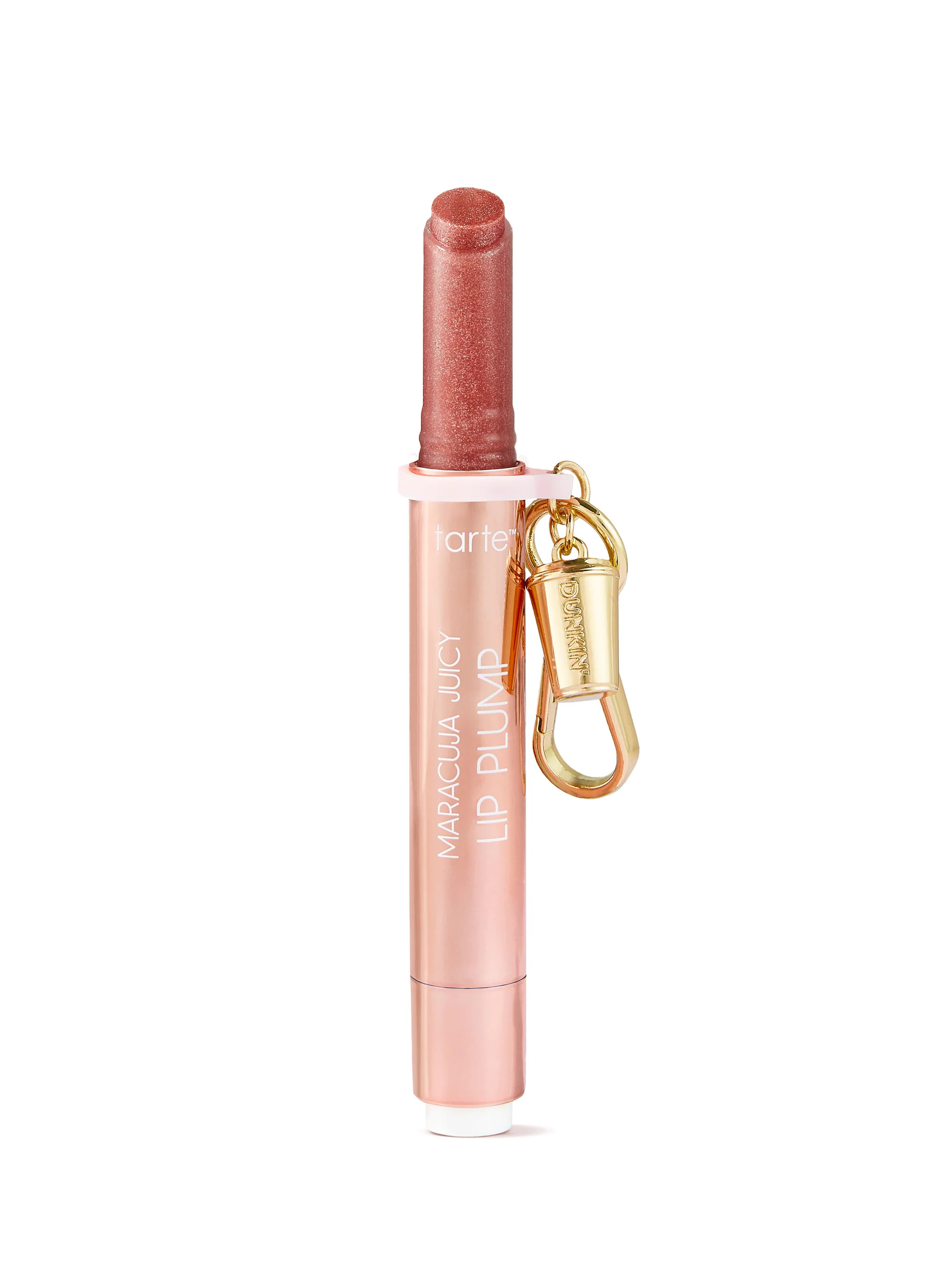 tarte x Dunkin' maracuja juicy shimmer glass lip plump + free charm duo | tarte cosmetics (Global)