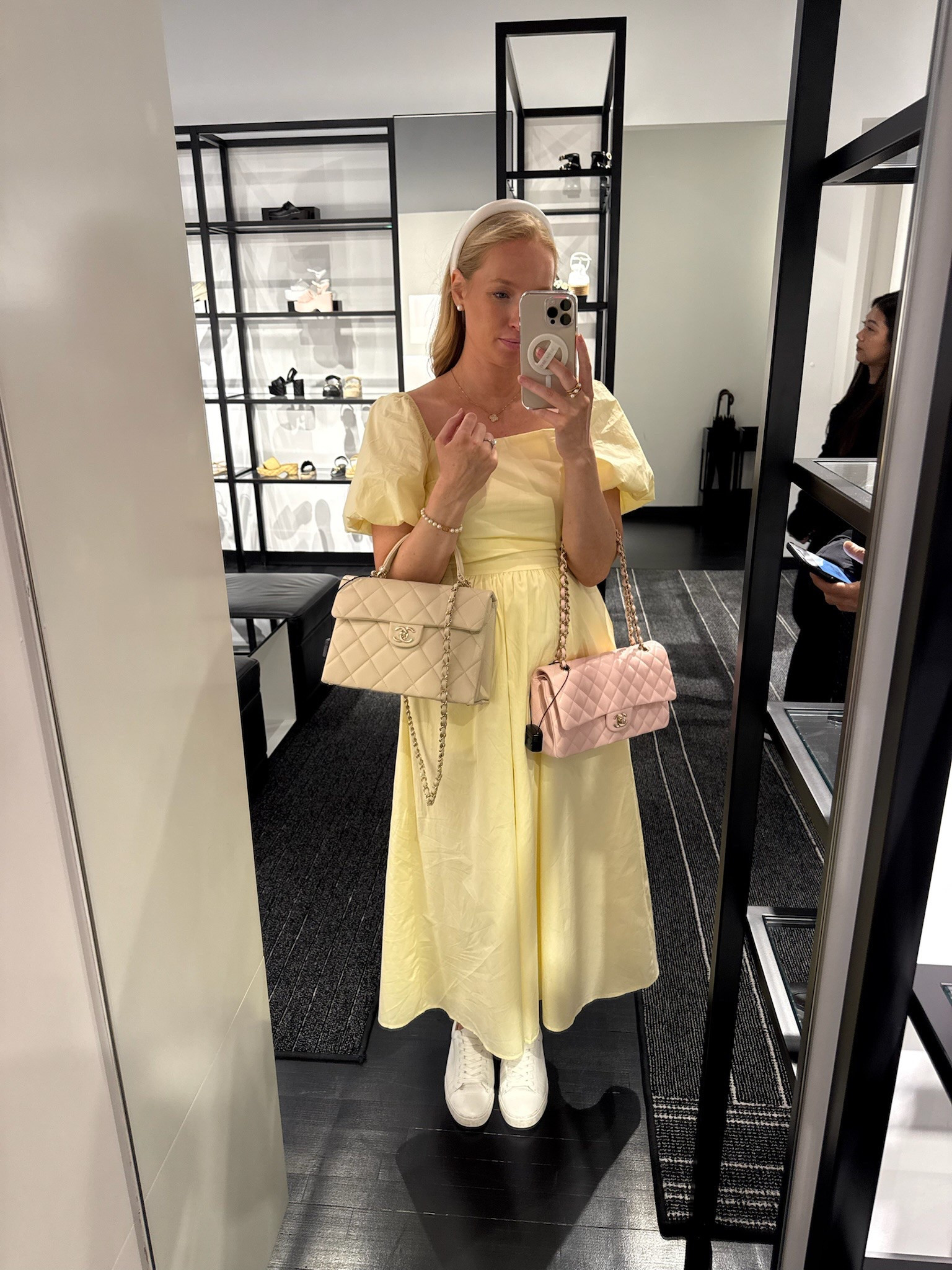 Shopping in NYC! Of course I had to stop in the Chanel store. Spring dresses // bum friendly dresses // comfortable dresses // shopping outfits // brunch outfits // Petal & Pup dresses 

#LTKBump #LTKSeasonal #LTKStyleTip